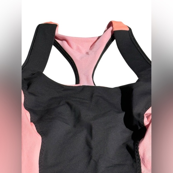 Lululemon Cardio Kick Tank Top Black / Bleached Coral Pink/Pop Orange Sz10 EUC - Picture 5 of 13